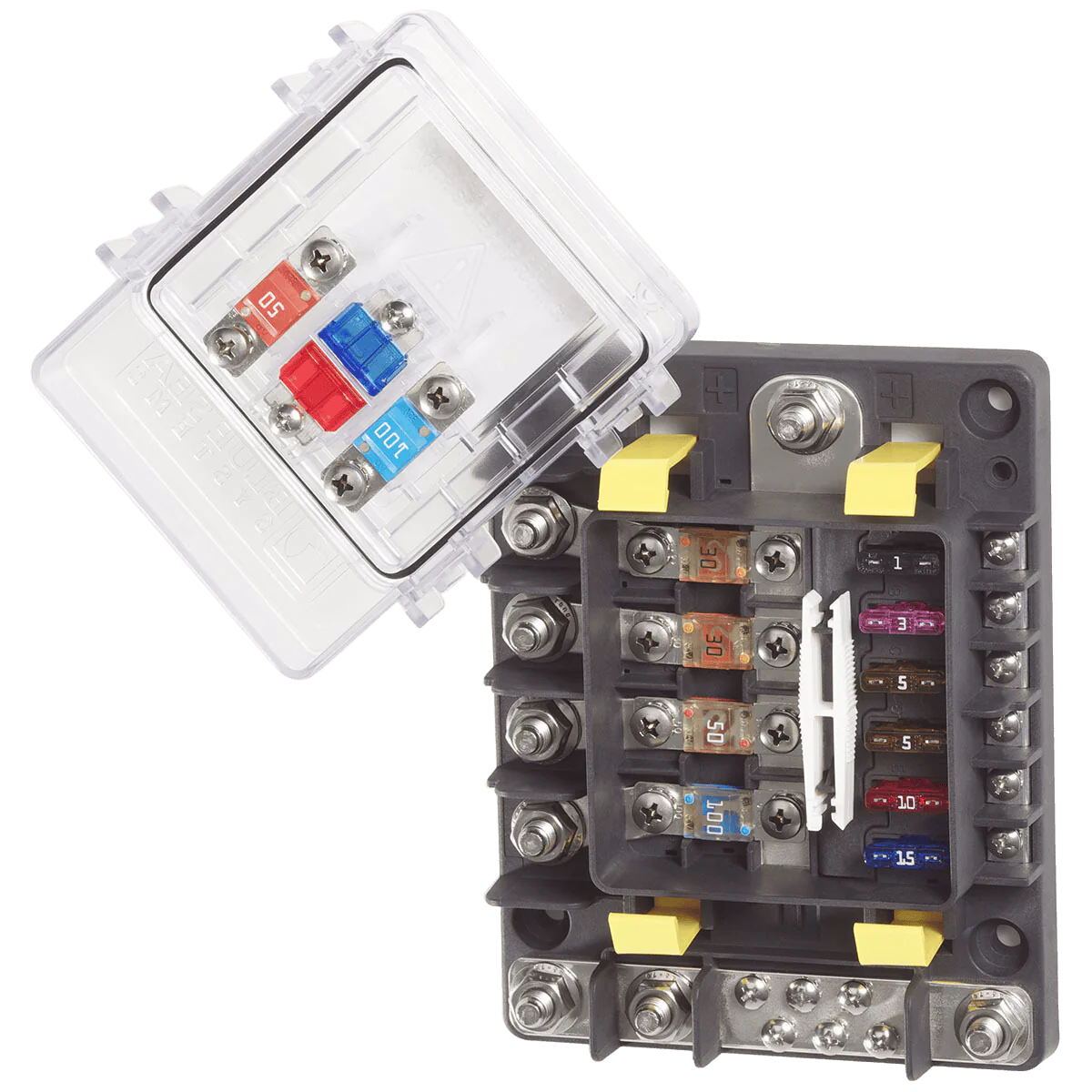Blue Sea Safety Hub 150 Fuse Block w/-Neg Bar