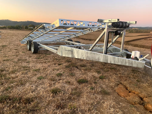 Galvanised barge boat trailer