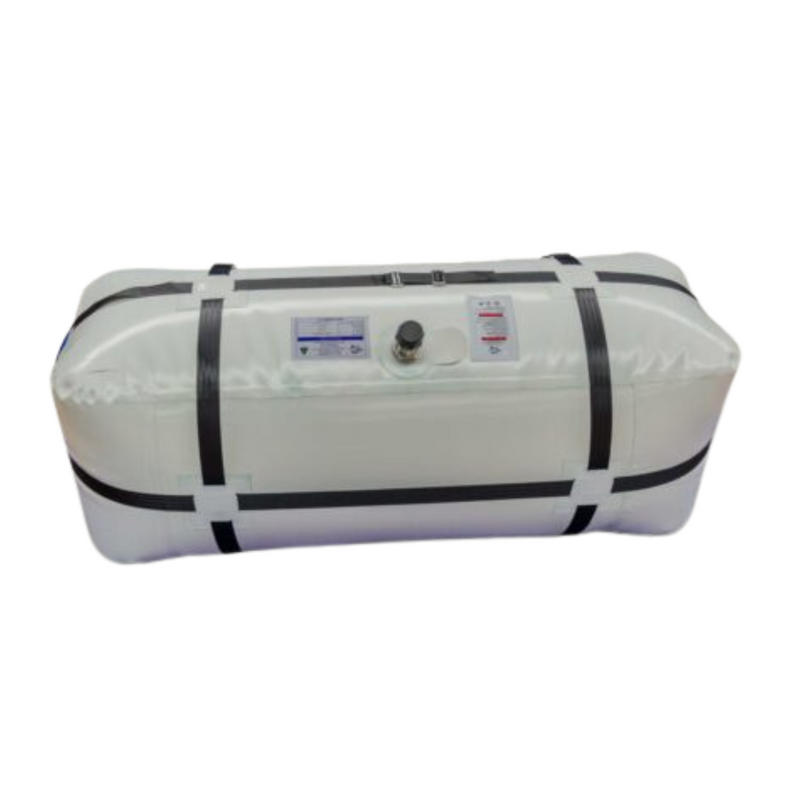 Fleximake marine fuel bladder tank with tie-down straps