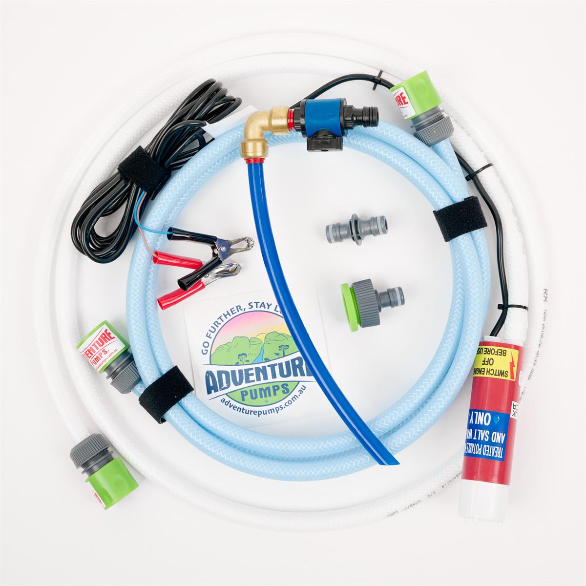 Universal 12V Water Transfer Pump Kit Bundle WITH Canvas Bag