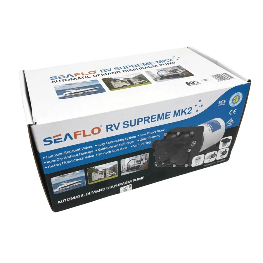 Seaflo RV Supreme 11.3 LPM / 3.0 GPH - 55PSI / 3.8 Bar 12v Diaphragm Pump