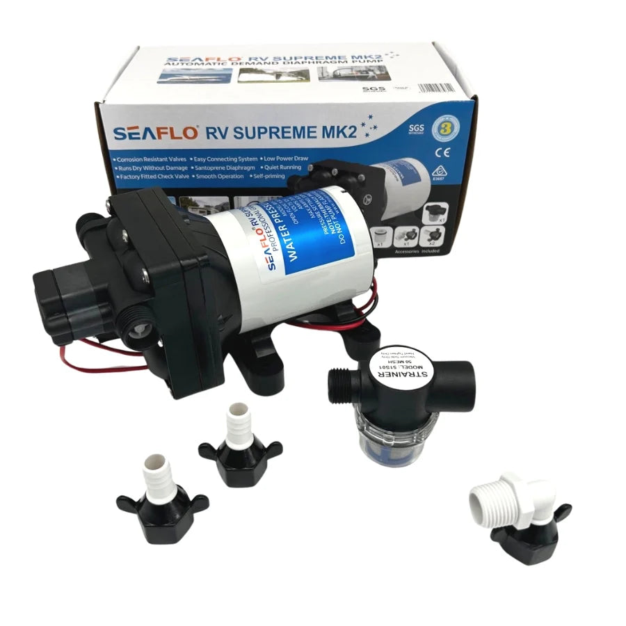 Seaflo RV Supreme 11.3 LPM / 3.0 GPH - 55PSI / 3.8 Bar 12v Diaphragm Pump