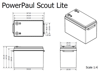 PowerPaul® Scout Lite Lithium Battery 12.8v 314Ah