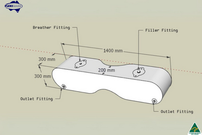 Box Design with Dual Cut-Out Drinking Water Bladder | DW100BDC-PVC Universal 100L Drinking Water Storage