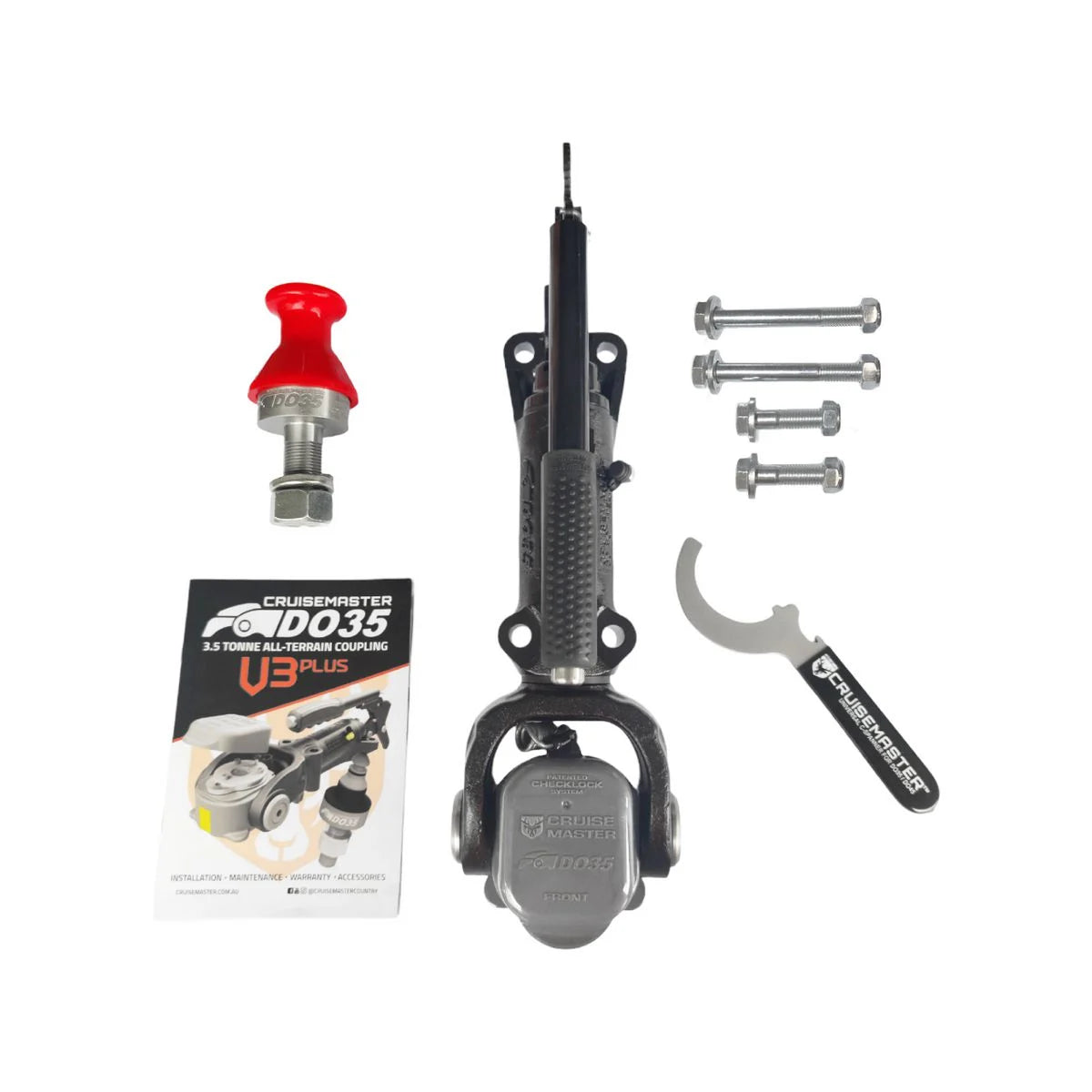 Cruise Master DO35 Hitch With Handbrake - Kit Contents 