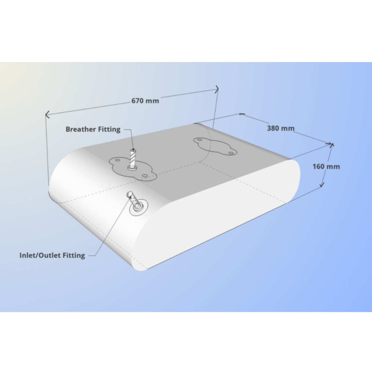 Box Type Water Bladder 40L – DW40B