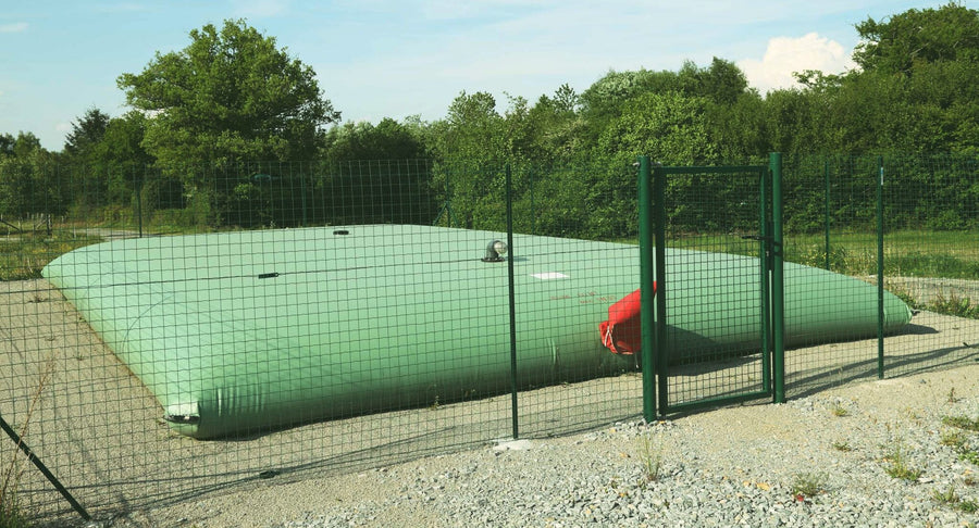 Large Fleximake industrial fluid containment bladder on site