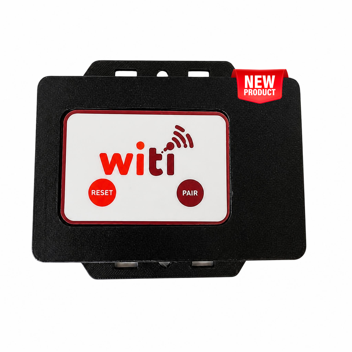 WiTi SafeLink Wireless Towing Interface: under-vehicle unit with Reset and Pair buttons