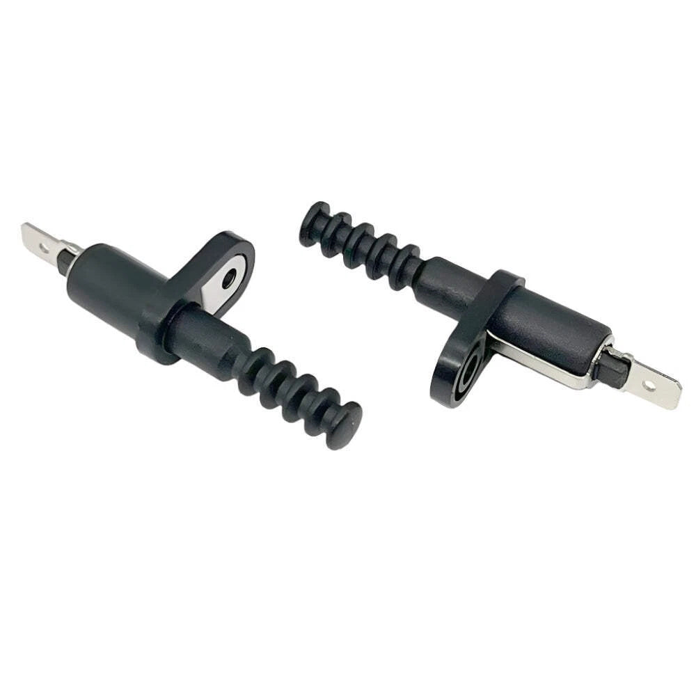 Two WiTi universal door switches black mechanical door switch components on a white background