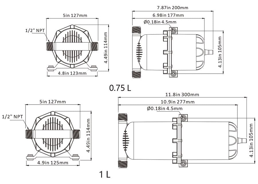 Seaflo Accumulator Tank 0.75L