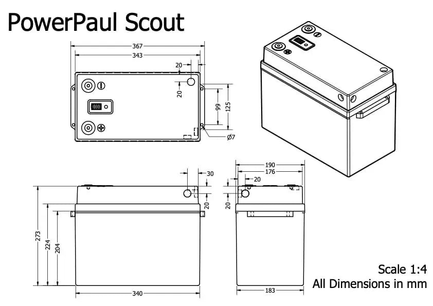 PowerPaul® Scout Lithium Battery 12.8v 314Ah